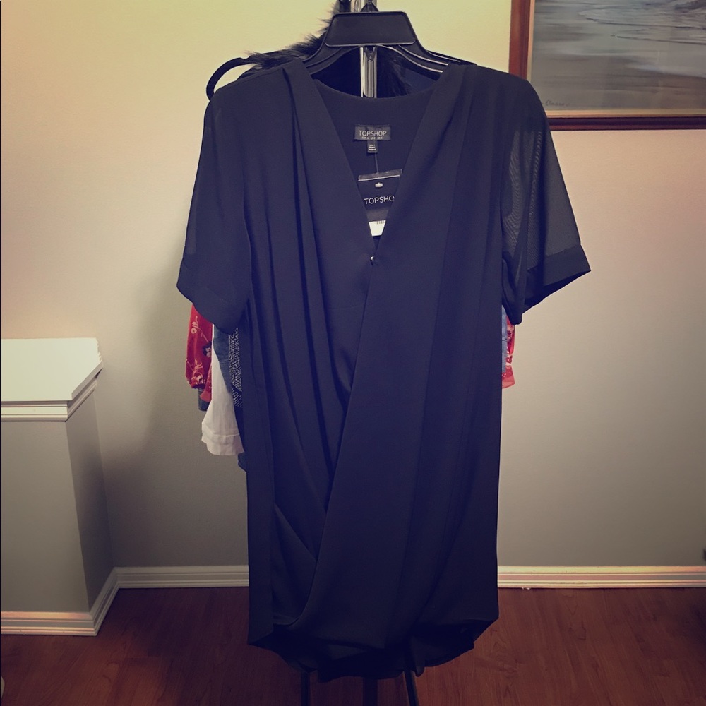 Topshop Drape Tunic Dress
